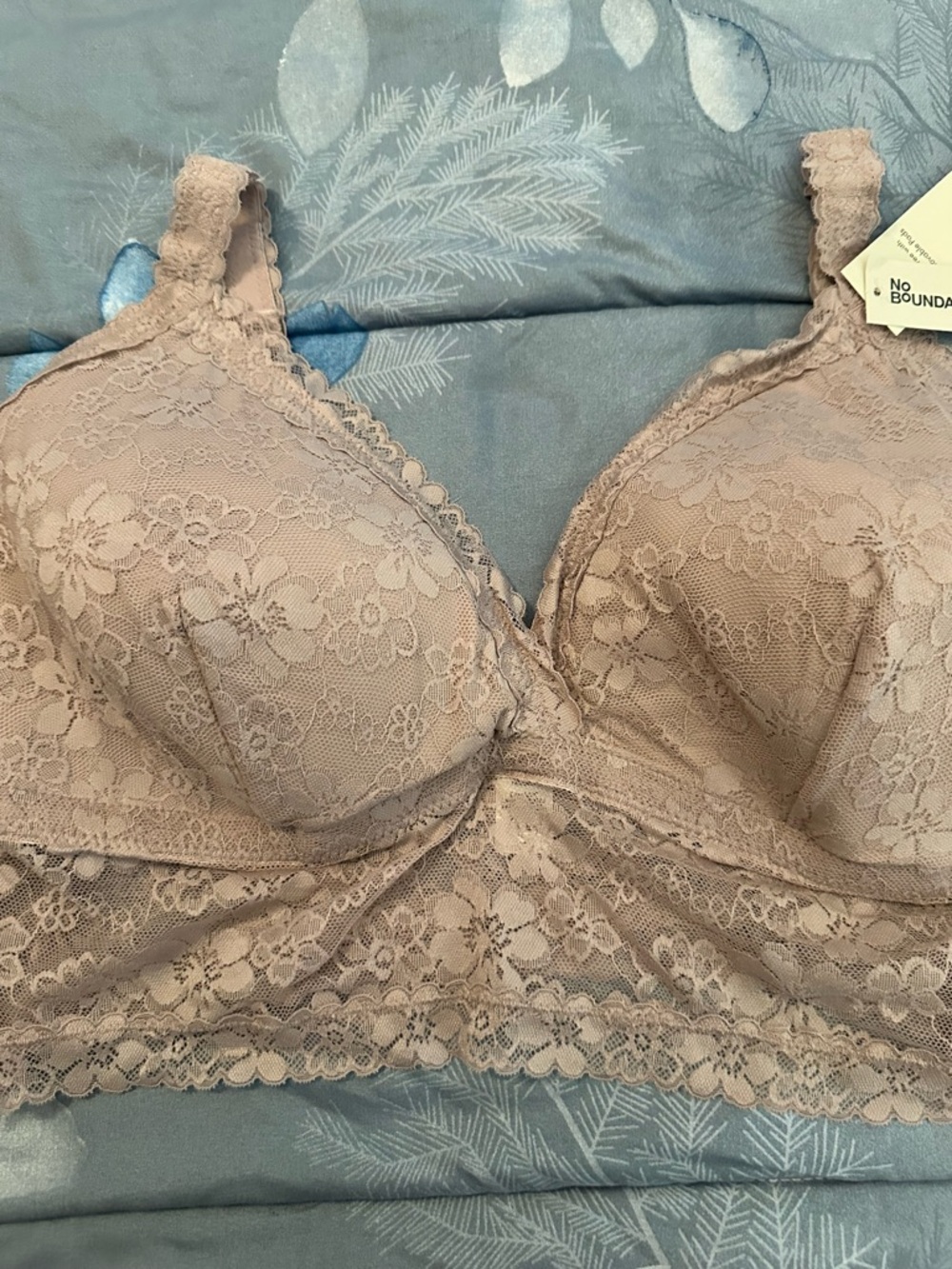 NWTS No Boundaries Crossover Lace Bralette - Lt. Mauve sz XXXL - Picture 3 of 8